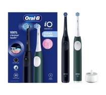 Oral-B iO Series 2 Night Black/Forest Green ar 2. turētāju