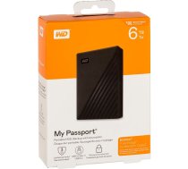 Western Digital My Passport 6TB melns USB 3.2 Gen 1