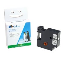 G&G Rakstiskā Lente 9mm x 7m melns-balts Saderīgs Dymo D1/ 40913/ S072068