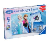 Ravensburger Winter Adventures 3 X 49 gab. Puzle Disney Frozen