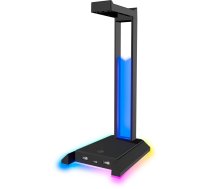 Speedlink EXCELLO NX RGB Austiņu statīvs, USB 2.0 centrmezgls, melns