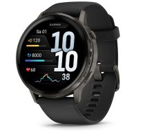 Garmin Venu 4 45mm Silikona siksna melna/šīfera pelēka
