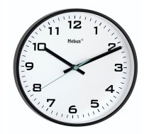Mebus 16287 Quartz Clock kvarca sienas pulkstenis melns