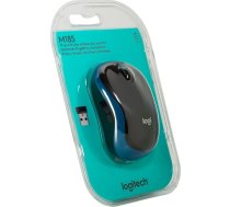 Logitech M 185 bezvadu Notebook pele USB melns / zils