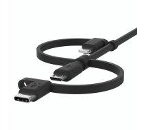 Belkin BOOST Charge universālais kabelis, 1,2m, Lightning/Micro/USB-C uz USB-A