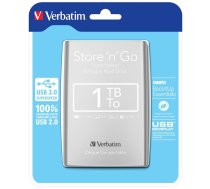 Verbatim Store n Go 2,5" 1TB USB 3.0 sudrabs 53071
