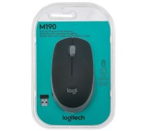 Logitech M190 Bezvadu pele, optiskā, pelēka