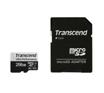 Transcend 256GB microSDXC UHS-I U3 A2 Ultra Performance atmiņas karte (R 160MB/s W 125MB/s) (ar adapteri)