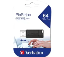 Verbatim Store n Go 64GB Pinstripe USB 2.0 zibatmiņa 49065, melna