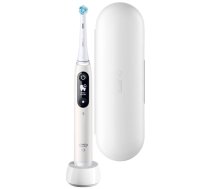 Oral-B iO Series 6 elektriskā zobu birste, balta + ceļojuma futrālis, 6 tīrīšanas režīmi