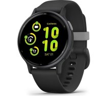 Garmin vivoactive 5 viedpulkstenis, 45mm, melns/pelēks, AMOLED, 11+ dienu akumulators