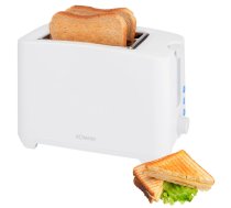 Bomann TA 6065 CB tosteris – 800W, 2 spraugas, automātiska izslēgšana, balts