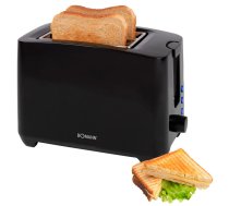 Bomann TA 6065 CB tosteris - 650-750 W, 2 spraugas, automātiska izslēgšana, melns