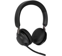 Jabra Evolve2 65 UC Stereo Bezvadu Bluetooth USB-A Austiņas ar Mikrofonu, Melnas