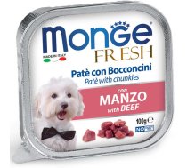 Monge Dog Fresh Pate and Chunkies with Beef 100 g | 8009470013079