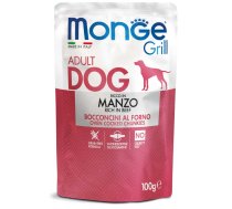 Monge Dog Grill Pouch Adult Chunkies Rich in Beef 100 g | 8009470013154