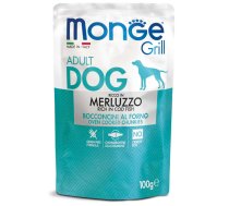 Monge Dog Grill Pouch Dog Adult Chunkies Rich in Codfish 100 g | 8009470013130