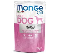 Monge Dog Grill Pouch Adult Chunkies Rich in Pork 100 g | 8009470013147