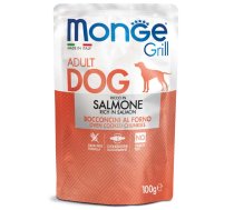 Monge Dog Grill Pouch Adult Chunkies Rich in Salmon 100 g | 8009470013123