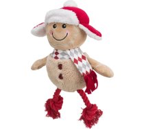 Trixie piparkūku plīša rotaļlieta ar virvi un pīkstuli Ziemassvētku rotaļlieta suņiem 34 cm | 4011905925752
