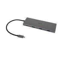 Deltaco Adapteris 12-in-1 USB-C, Triple display, 4K UHD 60 Hz, PD 85 W, sidabrinis / USBC-HDMI27  (1902422)