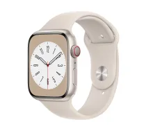 Viedpulksteni Apple Watch Series 8 GPS 45mm Aluminium Case with Sport Band Starlight ( MNP23EL/A 194253149453 )