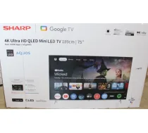 SALE OUT. Sharp Smart TV 75JP7265E 75" 189 cm 4K UHD (2160p) Google TV DAMAGED PACKAGING ( 75JP7265ESO 2000001430798 )