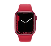 Viedpulksteni Apple Watch Series 7 GPS 41mm (PRODUCT)RED Aluminium Case with Sport Band - Regular (PRODUCT) Red ( MKN23EL/A 194252591444 )