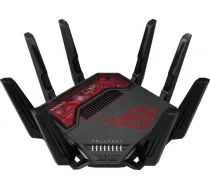 ASUS ROG Rapture GT-BE19000 wireless router Multi-Gigabit Ethernet Tri-band (2.4 GHz / 5 GHz / 6 GHz) Black Red ( 5615-07S 90IG0850-MO9A0V GT-BE19000 KMASURXWX000075 4711387382639 )