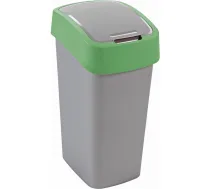Waste bucket Flip Bin 45L silver/green ( 0802172P80 3253922172066 CRV195022 CUR000175 )