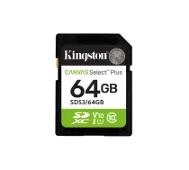 Kingston Technology 64GB SDXC Canvas Select Plus Gen3 100MB/s C10 UHS-I U1 V10 ( 740617348255 SDS3/64GB SFKINSDG64CS310 0740617348255 7406173482552 )