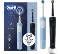 Oral-B Vitality Pro Duo Adult Rotating-oscillating toothbrush Black Blue White ( 4210201432227 4210201446514 446514 612889 JW01-093 Oral-B Vitality Pro D103 Duo B SELCPORB0009 Vitality Pro Duo )