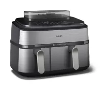 Philips 5000 series NA555/00 fryer Double 9 L Stand-alone 2750 W Hot air fryer Silver ( NA555/00 8720389047558 )