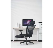 Fotel Varr VARR GAMING ERGONOMIC MESH CHAIR FOTEL ERGONOMICZNY GAMINGOWY AXIA REGULACJA PODŁOKIETNIKÓW PONÓŻEK BLACK [46406] ( VGCAX 5907595464062 )