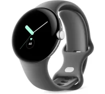 Google Pixel Watch (LTE) - 41mm in Polished Silver mit Sportarmband in Hazel ( 7762994 GA04303-DE 0840244600334 840244600334 )