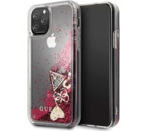 Guess GUHCN58GLHFLRA iPhone 11 Pro 5,8" raspberry hard case Glitter Hearts