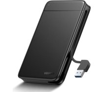 Ugreen pocket SSD / HDD enclosure 2.5'' SATA built-in USB-A cable black (CM352)