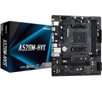 Asrock Main Board Desktop A520M-HVS (AM4, 2xDDR4, PCIe 3.0 x16,PCIe 3.0 x1, M.2, 4 SATA3, D-Sub, HDMI, mATX, retail)