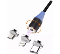 Vakoss Msonic MLU651 3in1 Micro USB Lightning Type-C magnētisks kabelis