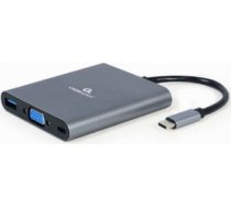 Gembird USB Type-C 6-in-1 multi-port Adapter + Card Reader Space Grey