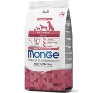 Monge ALL BREEDS Adult Monoprotein Beef with Rice 12 kg - barība suņiem