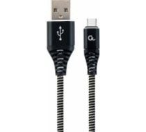 Gembird USB Male - USB Type C Male Premium cotton braided 1m Black