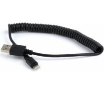 Gembird Spiral Cable USB Male - Apple Lightning Male 1.5m Black