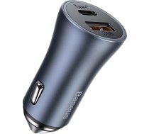 Baseus Golden Contactor Pro fast car charger USB Type C / USB 40 W Power Delivery 3.0 Quick Charge 4 + SCP FCP AFC gray (CCJD-0G)