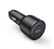 Ugreen car charger 2x USB Type C / 1x USB 69W 5A Power Delivery Quick Charge black (20467)