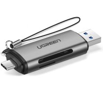 Ugreen SD / micro SD card reader for USB 3.0 / USB Type C 3.0 gray (50706)