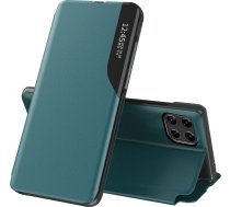 Hurtel Eco Leather View Case elegant bookcase type case with kickstand for Samsung Galaxy A22 4G green