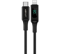 Acefast cable MFI USB Type C - Lightning 1.2m, 30W, 3A black (C6-01 Black)