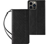 Hurtel Magnet Strap Case Case for iPhone 13 Pro Pouch Wallet + Mini Lanyard Pendant Black