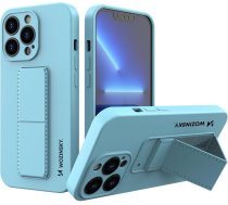Wozinsky Kickstand Case silicone case with stand for iPhone 13 mini light blue